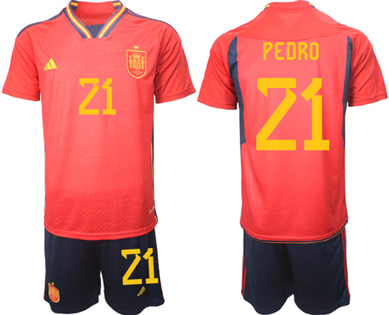 2022-2023 Spain 21 PEDRO home jerseys Suit