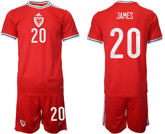 2022-2023 Wales 20 JAMES home jerseys Suit