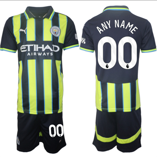 Men's Manchester City  Custom Away  2024-25 Suit Soccer Jerseys