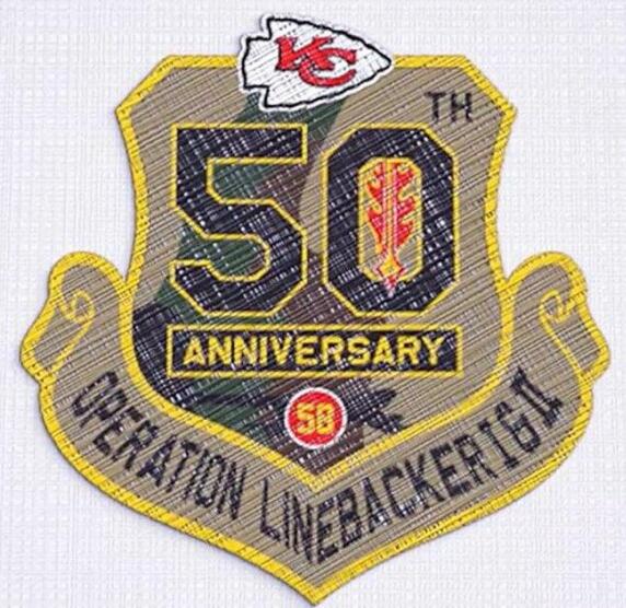 Kansas City Chiefs 50th Anniversary of Operation Linebacker Patch