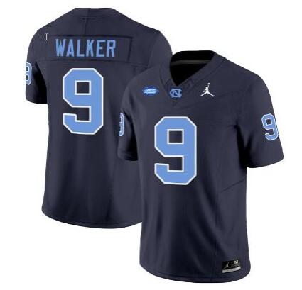 Devontez Walker Jersey #9 North Carolina Tar Heels Football Navy