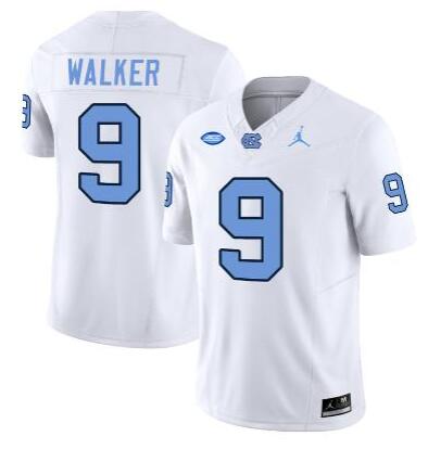 Devontez Walker Jersey #9 North Carolina Tar Heels Football White