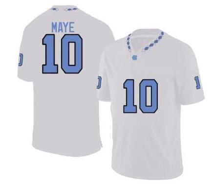 North Carolina Tar Heels Game Drake Maye Jersey #10 College Football White