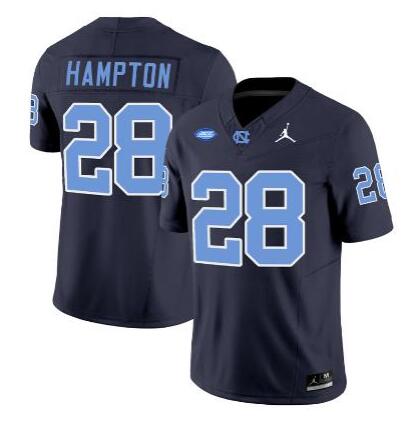 Omarion Hampton Jersey #28 North Carolina Tar Heels Football Navy