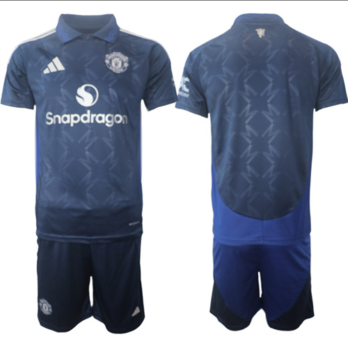 Manchester United Blank away Navy 2024-25 suit soccer jerseys