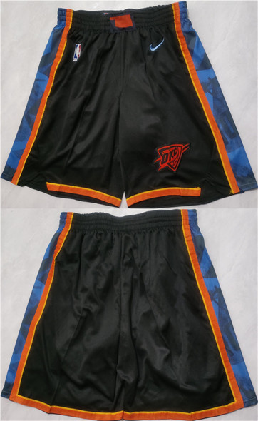 Men's Oklahoma City Thunder Black Shorts (Run Small)