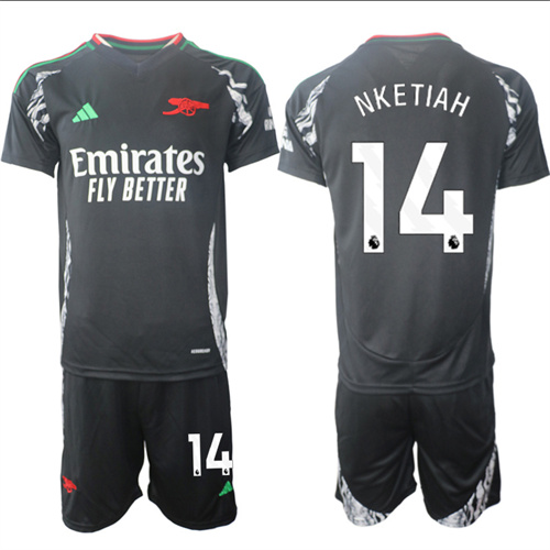 Men's Arsenal Away 14# NKETIAH 2024-25 Suit Soccer Jerseys
