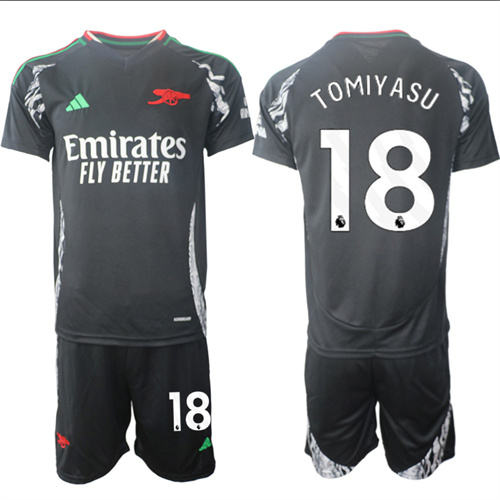 Men's Arsenal Away 18# TOMIYASU 2024-25 Suit Soccer Jerseys