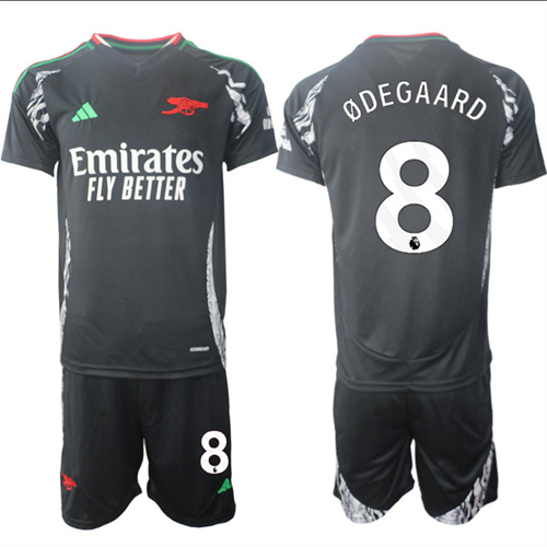 Men's Arsenal Away 8# ODEGAARD 2024-25 Suit Soccer Jerseys