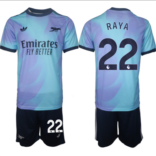 Men's Arsenal Second Away Kit 22# RAYA 2024-25 Suit Soccer Jerseys