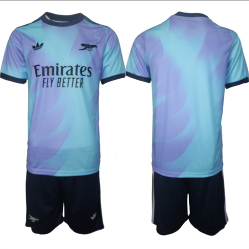 Men's Arsenal Second Away Kit Custom Or Blank 2024-25 Suit Soccer Jerseys