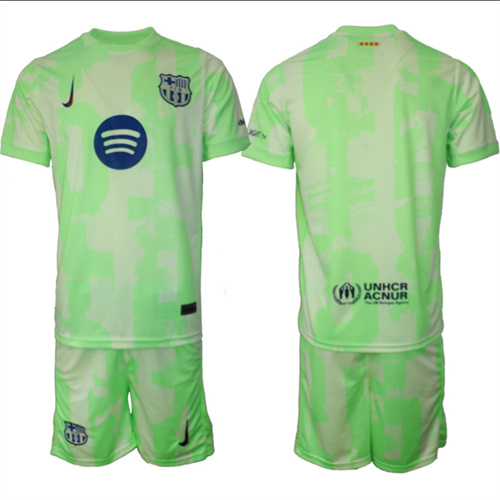 Men's FC Barcelona Second Away Kit Custom Or Blank 2024-25 Suit Soccer Jerseys