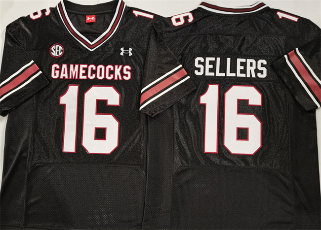 Big Size Men's South Carolina Fighting Gamecocks #16 LaNorris Sellers Black Stitched Jersey