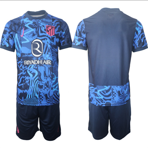 Men's Atlético de Madrid away Custom Or Blank 2024-25 Suit Soccer Jerseys
