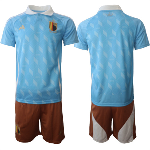 Men's Belgium away Custom Or Blank 2024-25 Suit Soccer Jerseys