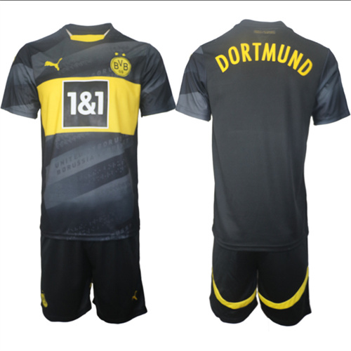 Men's Borussia Dortmund Away Custom Or Blank 2024-25 Suit Soccer Jerseys