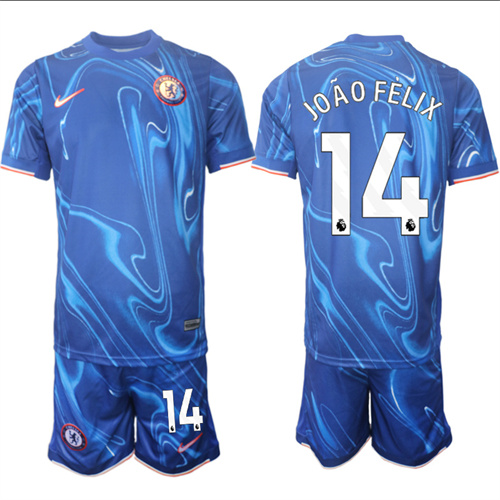 Men's Chelsea home 14# JOAO FELIX 2024-25 Suit Soccer Jerseys