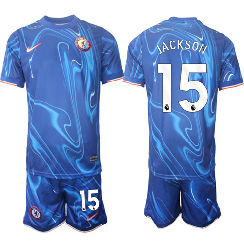 Men's Chelsea home 15# JACKSON 2024-25 Suit Soccer Jerseys