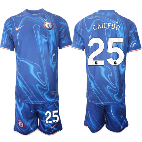 Men's Chelsea home 25# CAICEDO 2024-25 Suit Soccer Jerseys