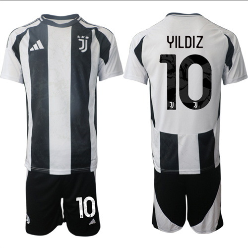 Men's Juventus FC home 10# YILDIZ 2024-25 Suit Soccer Jerseys