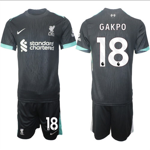 Men's Liverpool away 18# GAKPO 2024-25 Suit Soccer Jerseys