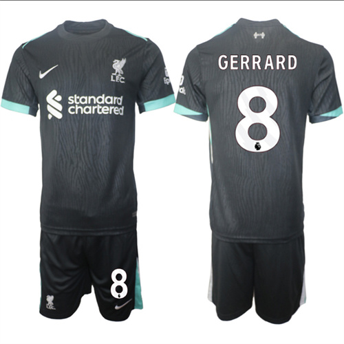 Men's Liverpool away 8# GERRARD 2024-25 Suit Soccer Jerseys