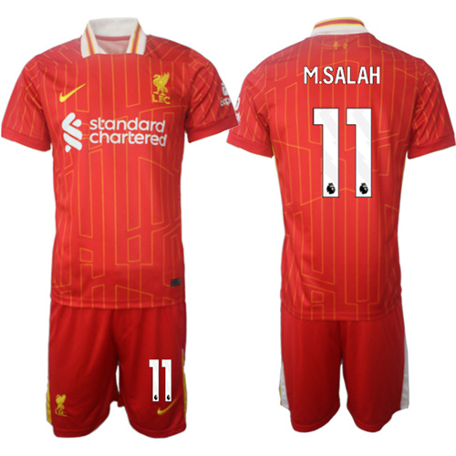 Men's Liverpool home 11# M.SALAH 2024-25 Suit Soccer Jerseys