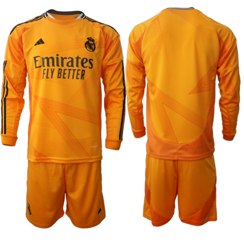 Men's Real Madrid away Long sleeves Custom Or Blank 2024-25 Suit Soccer Jerseys