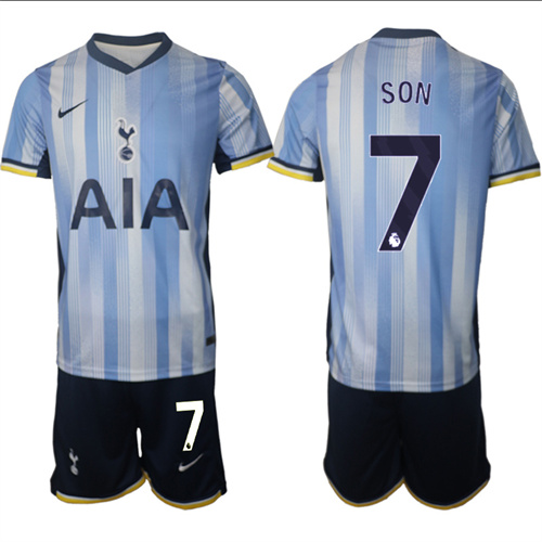 Men's Tottenham Hotspur away 7# SON 2024-25 Suit Soccer Jerseys