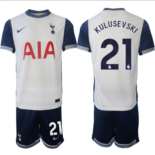 Men's Tottenham Hotspur home 21# KULUSEVSKI 2024-25 Suit Soccer Jerseys