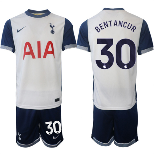 Men's Tottenham Hotspur home 30# BENTANCUR 2024-25 Suit Soccer Jerseys