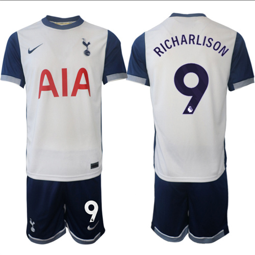 Men's Tottenham Hotspur home 9# RICHARLISON 2024-25 Suit Soccer Jerseys