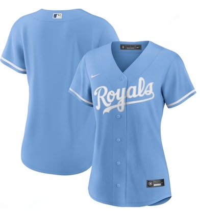 Women's Kansas City Royals Customized Light Blue Jersey