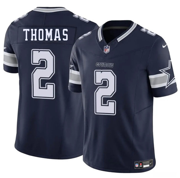 Men's Dallas Cowboys #2 Juanyeh Thomas Navy 2025 F.U.S.E. Vapor Untouchable Limited Football Stitched Jersey