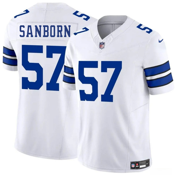 Men's Dallas Cowboys #57 Jack Sanborn White 2025 F.U.S.E. Vapor Untouchable Limited Football Stitched Jersey