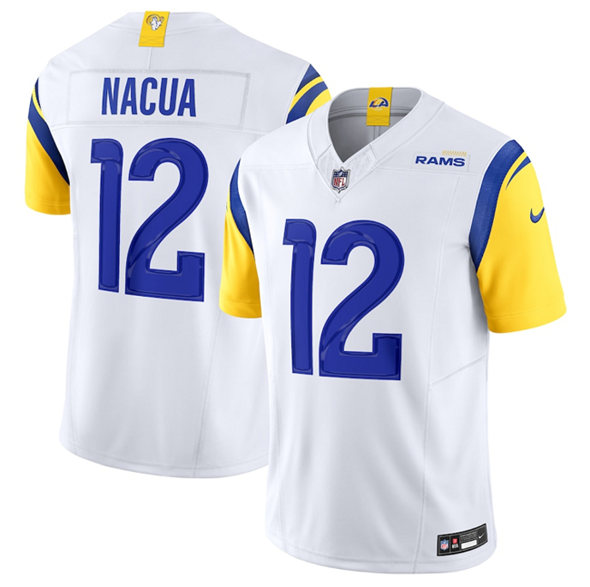Men's Los Angeles Rams #12 Puka Nacua White 2024 F.U.S.E. Vapor Untouchable Football Stitched Jersey