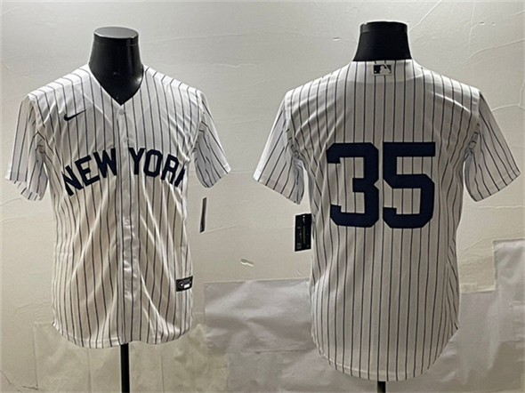Men's New York Yankees #35 Cody Bellinger White Cool Base Stitched Baseball Jersey