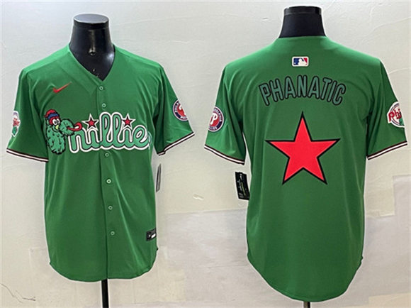 Men's Philadelphia Phillies Phanatic Green Limited Stitched Jerseys