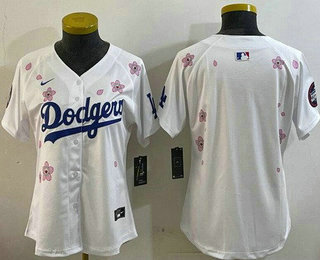 Women's Los Angeles Dodgers Blank White 2025 Tokyo Series Limited Jersey