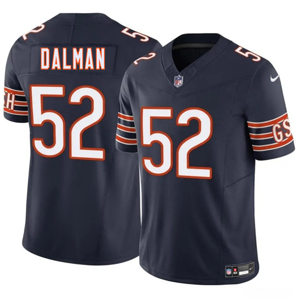 Men's Chicago Bears #52 Drew Dalman Navy 2025 F.U.S.E. Vapor Football Stitched Jersey