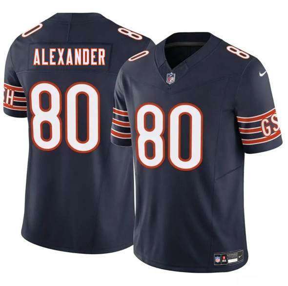 Men's Chicago Bears #80 Maurice Alexander Navy 2025 F.U.S.E. Vapor Football Stitched Jersey