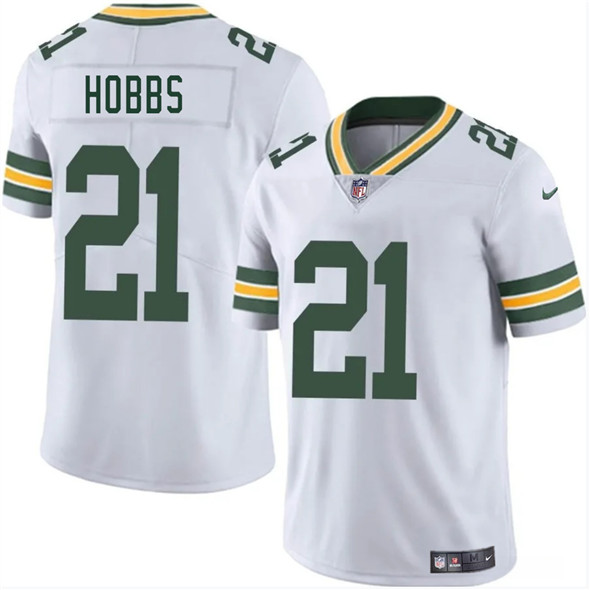 Men's Green Bay Packers #21 Nate Hobbs White 2025 Vapor Untouchable Limited Football Stitched Jersey