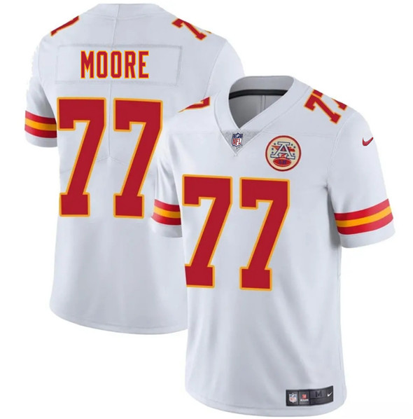 Men's Kansas City Chiefs #77 Jaylon Moore White 2025 Vapor Untouchable Limited Football Stitched Jersey
