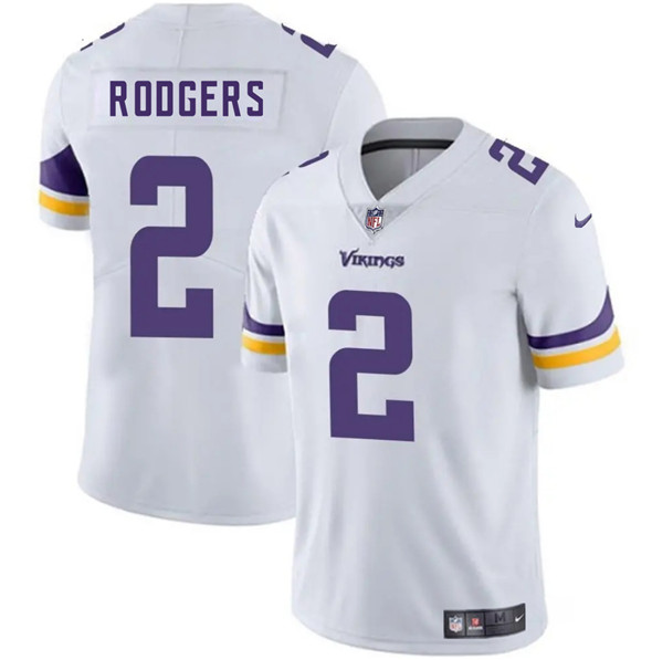 Men's Minnesota Vikings #2 Isaiah Rodgers White 2025 Vapor Limited Football Stitched Jersey