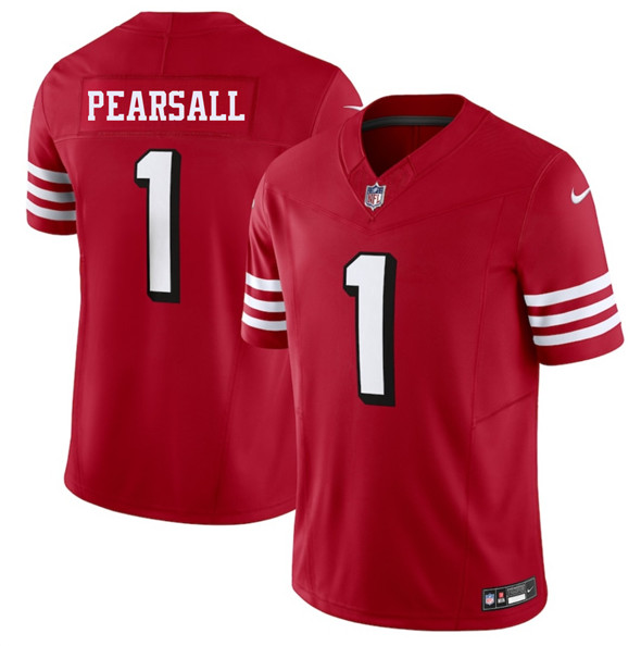 Men's San Francisco 49ers #1 Ricky Pearsall New Red 2025 F.U.S.E. Vapor Untouchable Limited Football Stitched Jersey