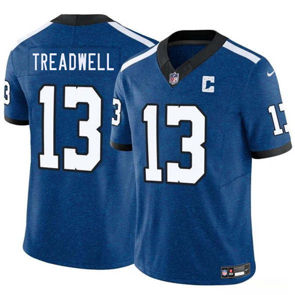 Men's Indianapolis Colts #13 Laquon Treadwell Blue 2025 F.U.S.E. Throwback Vapor Limited Football Stitched Jersey