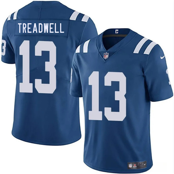 Men's Indianapolis Colts #13 Laquon Treadwell Blue 2025 Vapor Limited Football Stitched Jersey