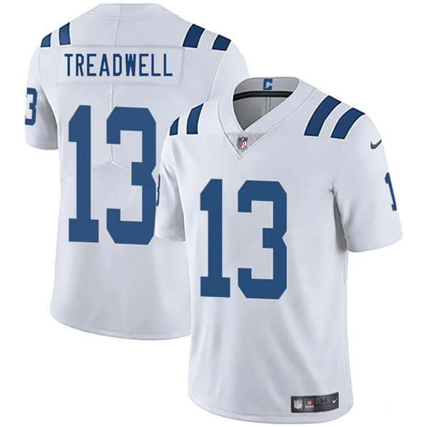 Men's Indianapolis Colts #13 Laquon Treadwell White 2025 Vapor Limited Football Stitched Jersey