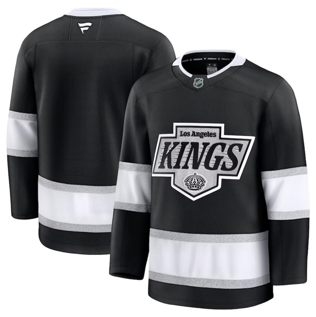 Men's Los Angeles Kings Custom Black 2024-25 Home Stitched Hockey Jersey