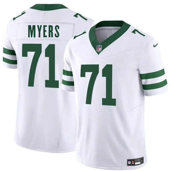 Men's New York Jets #71 Josh Myers White 2025 F.U.S.E. Vapor Untouchable Limited Football Stitched Jersey